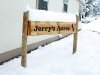 Snow atop Jerry's Acres Sign