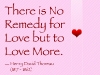 The Remedy for Love is to Love More