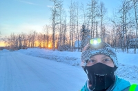 Running on Long Lake Willow Alaska