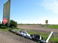 Dead RV Awning at KOA Exit