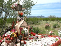 Elaborate Roadside Memorial Shrine Near Why, AZ