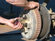 Titan Trailer Disc Brakes Installation, removing drum brakes