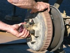 Titan Trailer Disc Brakes Installation, removing drum brakes