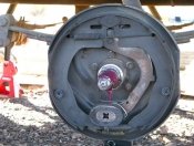 Titan Trailer Disc Brakes Installation, removing drum brakes