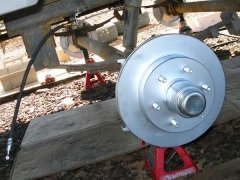Titan Trailer Disc Brakes Installation, Hubs Mounted