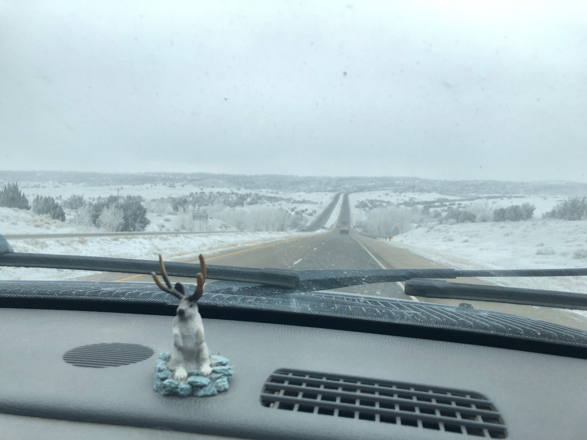 Winter driving blizzard Colorado
