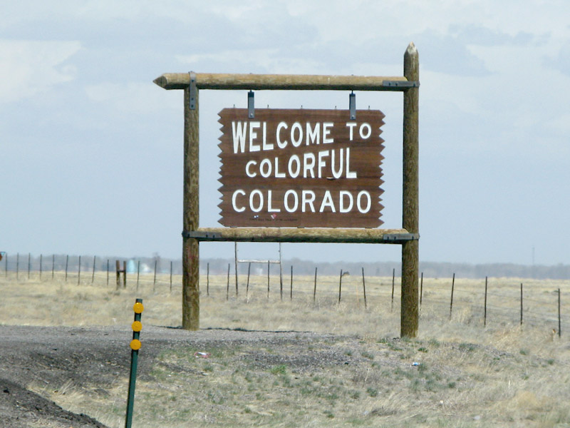 Colorado Border Sign from New Mexico