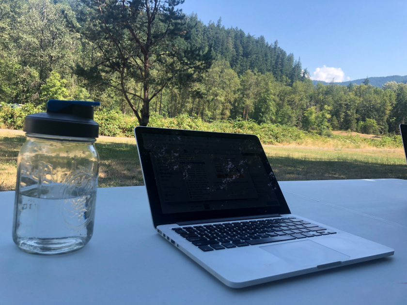 Outdoor Office in July
