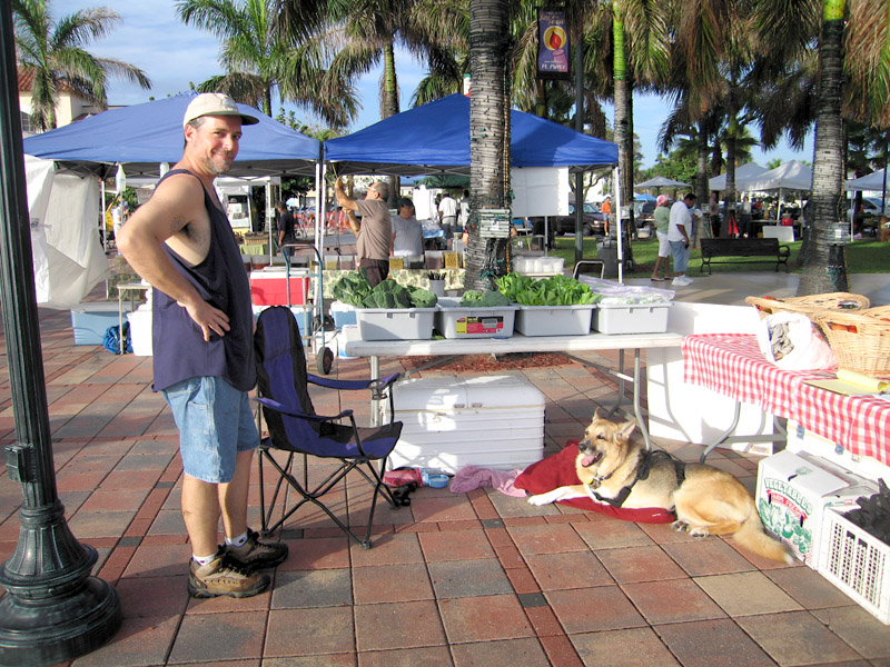 Selling fresh produce at the Fort Pierce Farmers Market