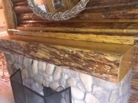 Vickers Ranch Custom Log Mantle