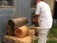 Making Sign from Vickers Ranch Homestead Wood