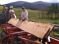 Ranch Workamping Job Milling Lumber on Woodmizer Portable Mill