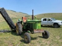 mower on tractor