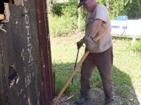Dismantling Cabin at Vickers Ranch Workamping Job