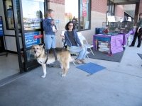 Soliciting donations for Safe Harbor at pet adoption day