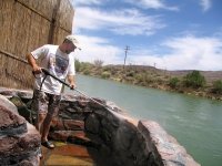 Cleaning the tubs at Riverbend Hot Springs