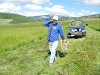 Working on the chain gang in the Vickers Ranch hay field