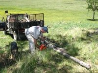 Getting Firewood for Vickers Ranch Cabins and Cookouts