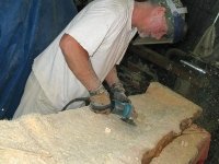 Ranch Workamping Job to Make Handmade Log Fireplace Mantle