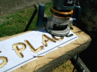 Making Carved Wood Sign to Honor Perk at Vickers Ranch