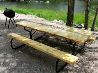 Rough Cut Lumber Picnic Table for Vickers Ranch Homeowner