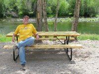 Rough Cut Lumber Picnic Table for Vickers Ranch Homeowner