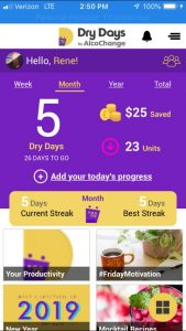 Dry Days App Screenshot