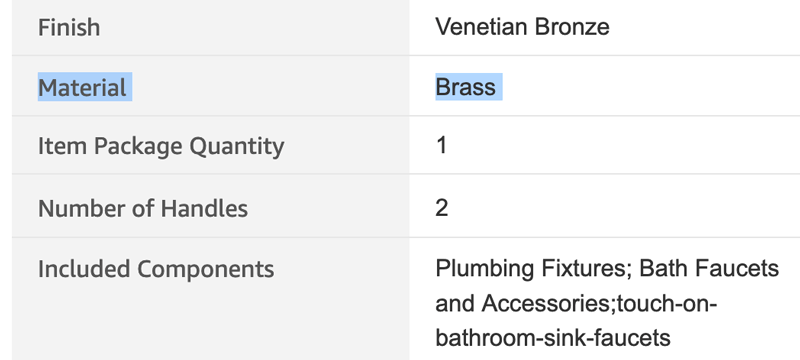 brass rv faucet