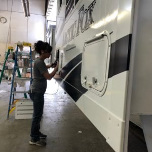 People Build RVs, Robots Build Cars Final touches on Arctic Fox Camper