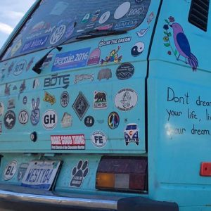Old Hippie Van at Fountain of Youth