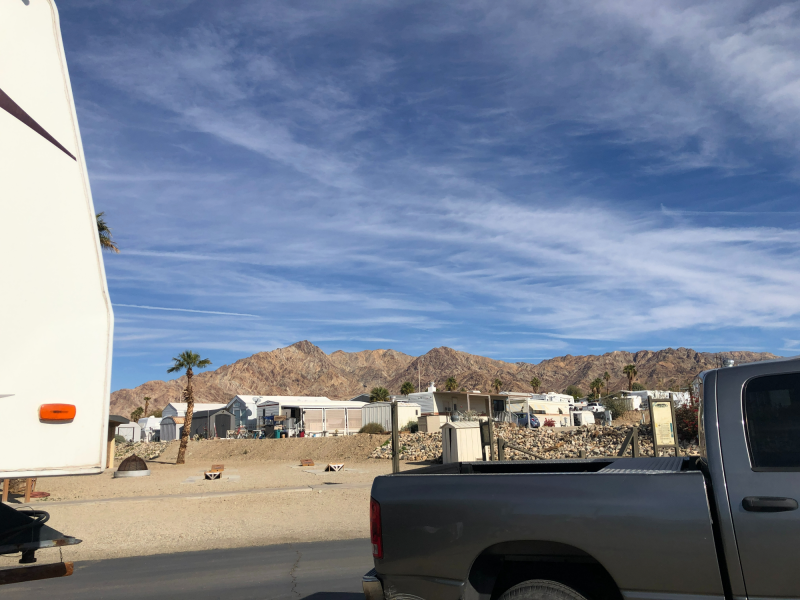 full-time RV Christmas at Fountain of Youth Niland CA