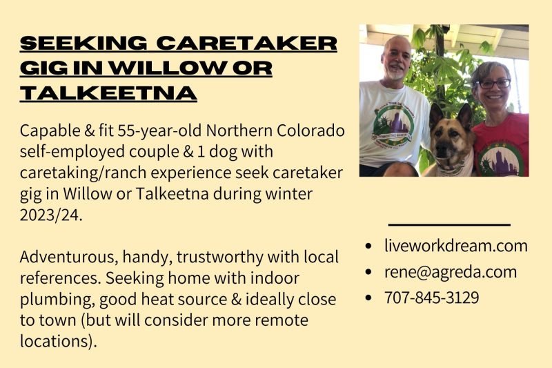 north for winter in alaska caretaking gig