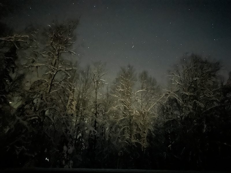 night sky in Willow, Alaska