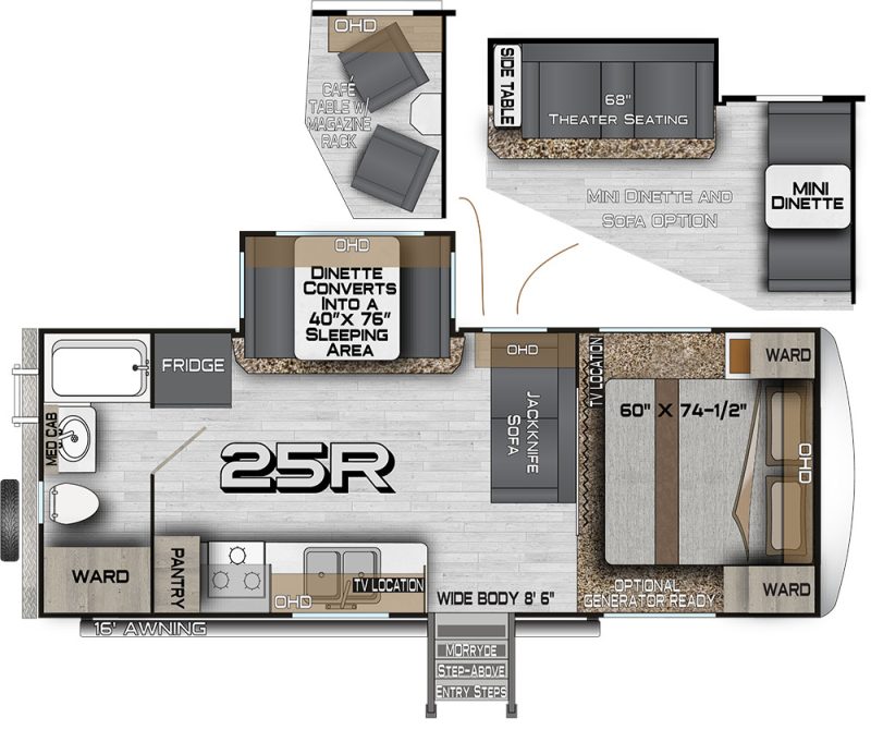 2024 Arctic Fox 25R floor plan