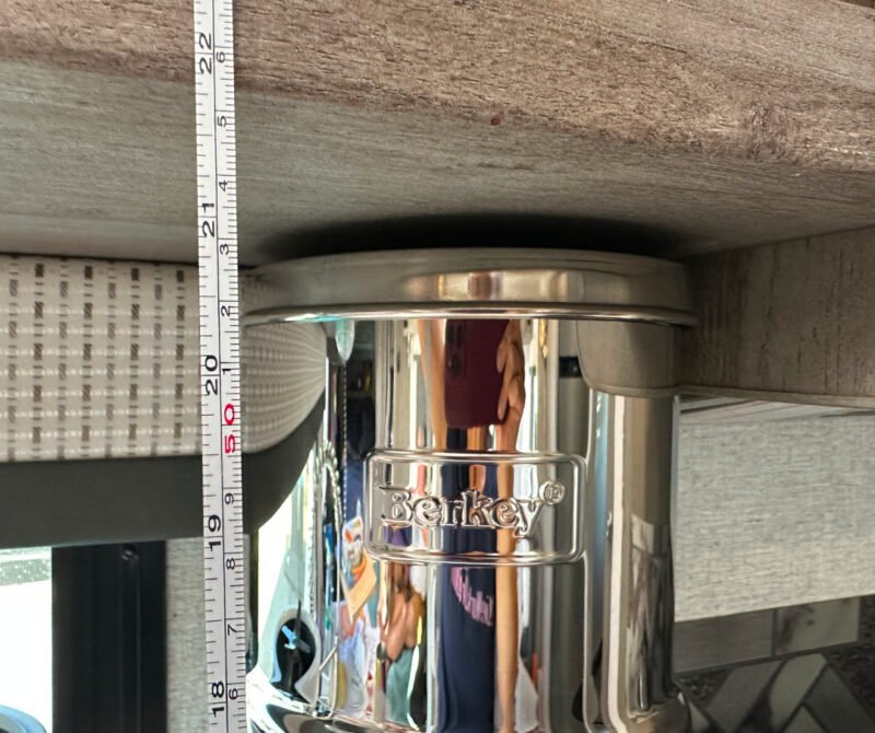 Berkey Water Filter system too tall for our Arctic Fox kitchen countertop