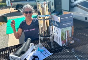 Opening and unboxing Berkey Water Filter system with base and filters